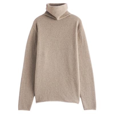 China Anti-wrinkle OEM ODM winter soft knitted high neck long sleeve cashmere sweater for sale