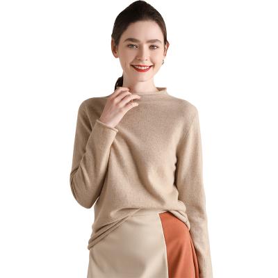 China Anti-Wrinkle 100% Cashmere Semi-Turtleneck Cashmere Sweaters Sweaters Women Knitted Winter Casual Regular Sleeve 2 Pcs Computer Knitted Top for sale