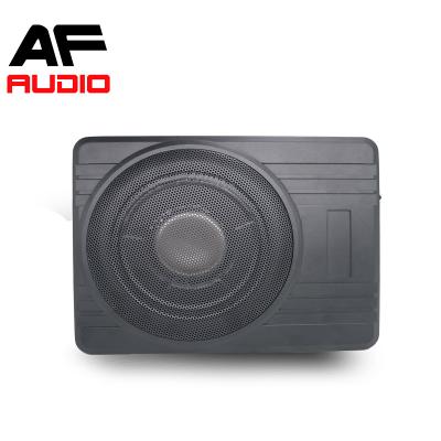 China Car Audio Speaker System Factory 4ohm Box 10inch Aluminum Underseat Car Subwoofer OEM/ODM Service for sale