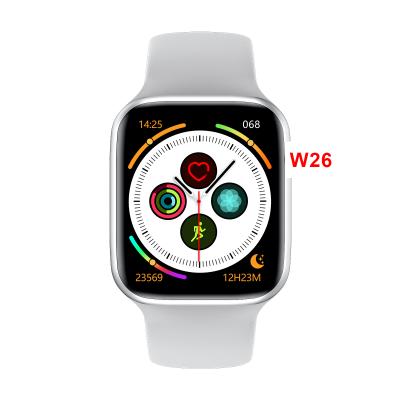 China MP3 Playback Hot Selling Amazon W26+ Plus Smartwatch Customize Watch Face One-click SOS Smart Watch Series 7 for sale