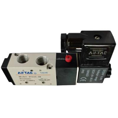 China general & CNC Machine 4V Series Solenoid Valve Airtac Valve 4V210-08 Pressure 0.15-0.8MPa DC24V 3W Voltage Range DC21.6V-26.4V IP65 For CNC Lathe for sale