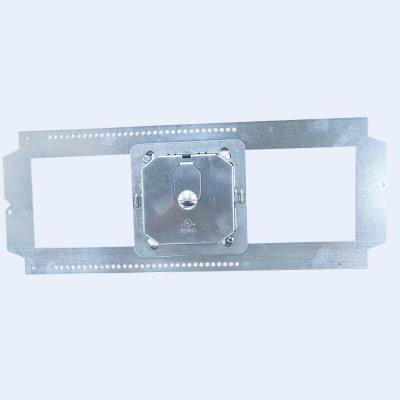 China Prefab Open Box Stud Mud Ring Brackets 16inch 24 inch Rough-in Come With Outlet Box and Protective Cover Zinc Plated for sale