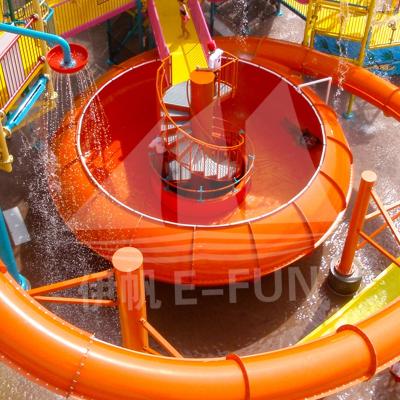 China Large Space Amusement Park Water Bowl Orange Playground Equipment Funny Theme Park for sale