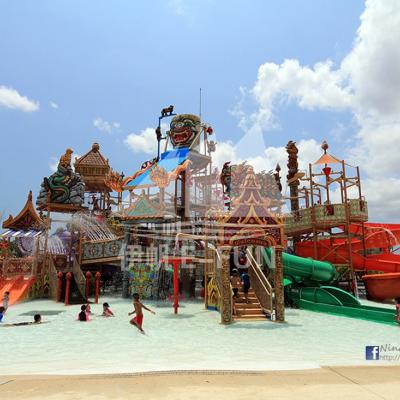 China Amusement Aqua Play Rain Fortress Fun Park Commercial Playground Equipment With Fiberglass for sale