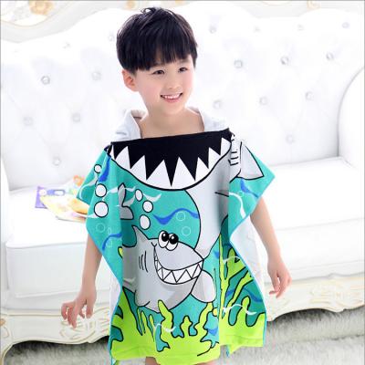 China 100 Microfiber Kids Baby Poncho Beach Swim Pool QUICK DRY Towel for sale