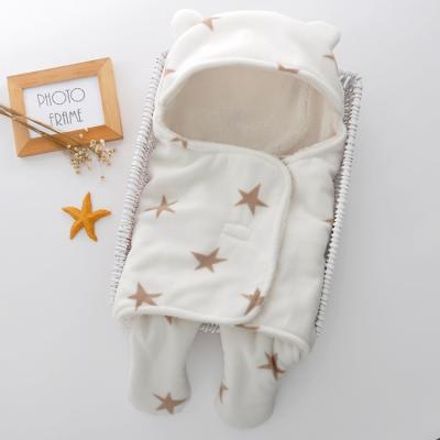 China Antibacterial Fleece Thick Newborn Baby Sleep Receiving Wrap for sale