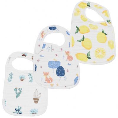 China Antibacterial 8layer 100% Cotton Muslin Baby Bandana Drool Bibs for sale