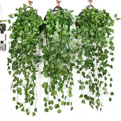 China Background Wall Amazon Hit Maker Fake Green Ivy Leaves 90cm Plants Artificial Vine Leaf Ivy Hanging Garland for sale