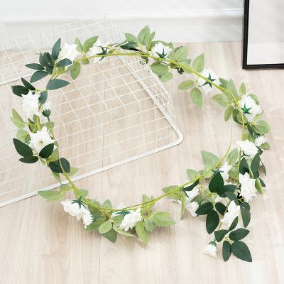 China High Quality Easy Sell Artificial Rattan Flower Rattan Ceiling Wedding Decoration Rose Rattan Real Touch Silk for sale