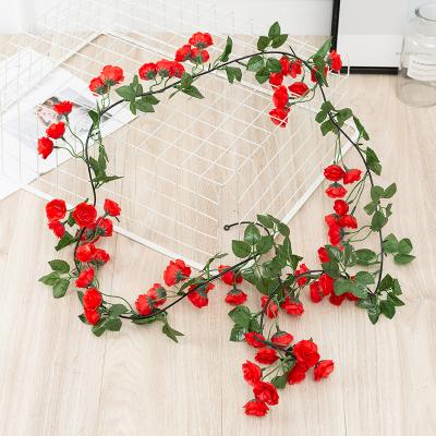 China Wholesale Wedding Party Decoration Artificial Flowers 69 Heads Rose Vines For Decoration Wedding Home Outdoor Party Ceiling for sale