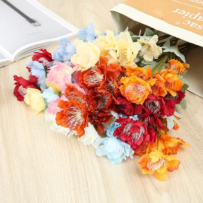 China High Quality Single Silk Real Peony Artificial Flower Hotel Wedding Decoration Home Flower for sale