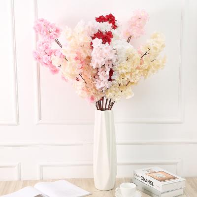 China Real Peach Twigs Flower Silk Flower Artificial Flower Hotel Wedding Decoration Home Flower Party Decoration for sale