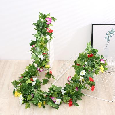 China Beautiful colorful artificial flower artificial rattan, home decoration, morning glory rattan wholesale for sale