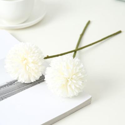 China Home Silk Continental Decoration Ball Dandelion Simulation Artificial Flowers Wedding Small Balls for sale