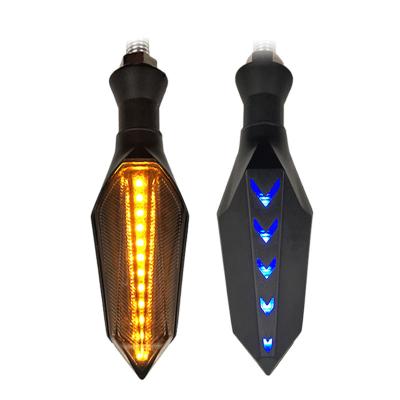 China Factory Price Custom Made ABS Plastic Turn Signal Indicator Universal Motorcycle Turn Signal Head Lamp Waterflowing Blink Lights for sale