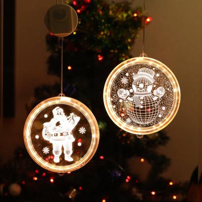 China 2020 Eco-Friendly LED Christmas String Lights Battery Light Snowman Shaped Holiday Light Decoration for sale