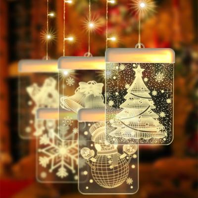 China Eco-friendly 3D LED String Lights Holiday New Year Christmas Decoration Party Lighting for sale