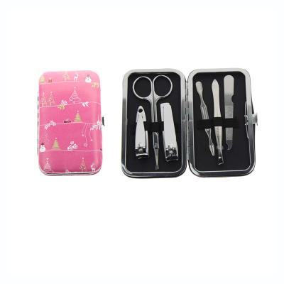 China 6Pcs/Set 5 Kinds Popular Different Snowman Printed Manicure Pedicure Set Best Good Great Unique Professional Christmas Gift Present for sale