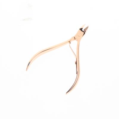 China Popular Steel Cuticle Nipper Trimmer Cutter from Rose Gold Color Professional Stainless for sale