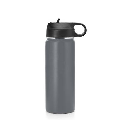 China Sustainable Direct Drinking Unisex 550ml Insulated Stainless Steel Water Bottle With Straw for sale