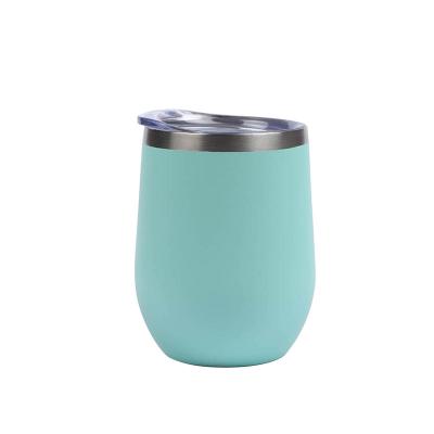 China 350ml 12oz Egg Shape Double Wall Sustainable Vacuum Insulated Coffee Tumbler Mug for sale