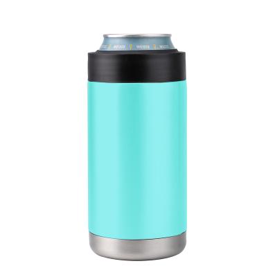 China Disposable Blue Insulated Vacuum Stainless Steel Hard Box Cooler For 16 Ounce Can Fridge for sale