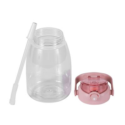 China Sustainable Wide Mouth Sport Water Bottle With Handle And Straw for sale