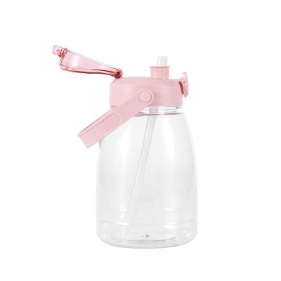 China Sustainable Large Leak Proof Drink Sport Water Bottle With Straw Lid for sale