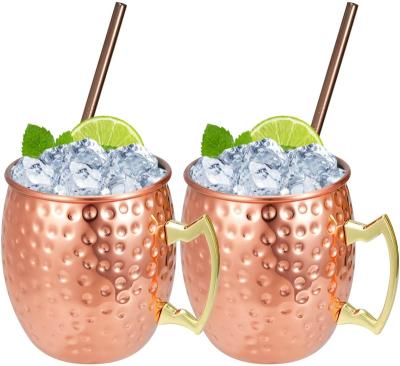 China PORTABLE Coffee Mugs Pineapple Shape Moscow Copper Plated Mule Mugs 550ml for sale