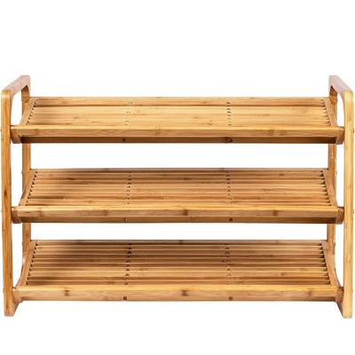 China Modern Professional Bamboo Multi Functional Household Economical Wooden Shoe Rack Manufacture for sale