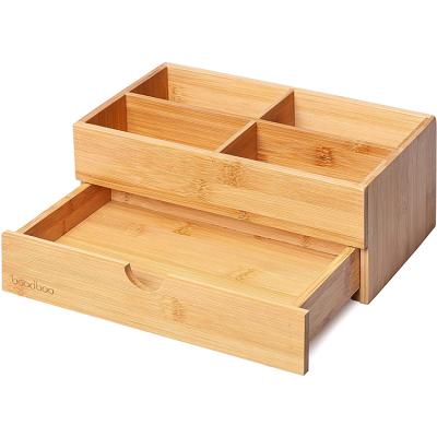 China Viable Professional Manufacturing Desktop Organizer Shelf Storage Bamboo Office Supplies and Mail for sale