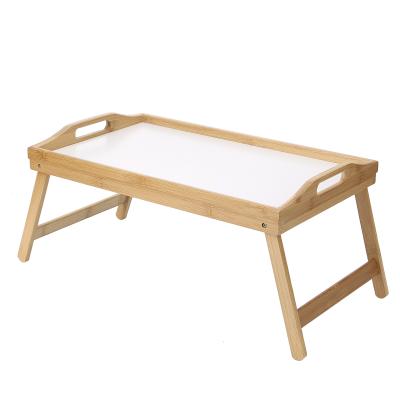 China Factory Wholesale Price Viable Bamboo Wooden Laptop Bed Serving Tray With Folding Legs for sale