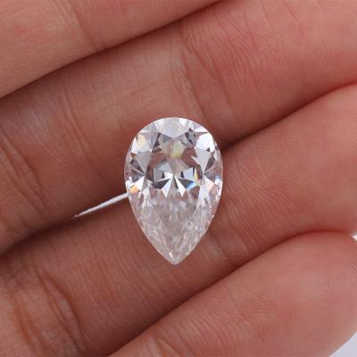 China Faber Jewelry Polishing Good Quality Pear Shape Moissanite Excellent Cut Loose Moissanite Pear for sale