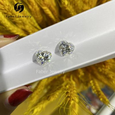 China Fire Guangxi Wuzhou Factory Direct White Heart 3CT Colorless Shape Color Play Or Loose Stone Moissanite for sale