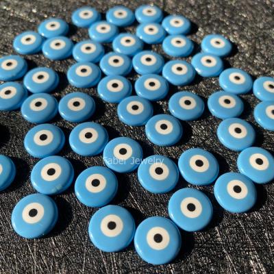 China Fire Synthetic Turquoise Blue Color 13mm Blue Stone Color Play Or Evil Eye for sale