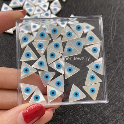 China 8x8mm Fire Fashion BROOM Stone Turkey Color Set Or Evil Eye For DIY Jewelry Triangle Shape White Evil Eye for sale