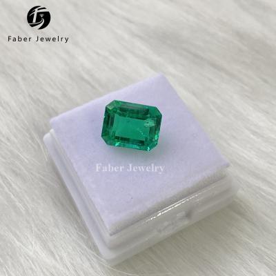 China Emerald Vivi Green hydrothermal polishing 8x10mm 3.5ct Emerald Price Per Carat for sale