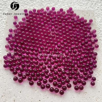 China Popular Ball Polishing Good Quality 4mm Ruby Beads From Ruby Pearl Terp No Hole for sale