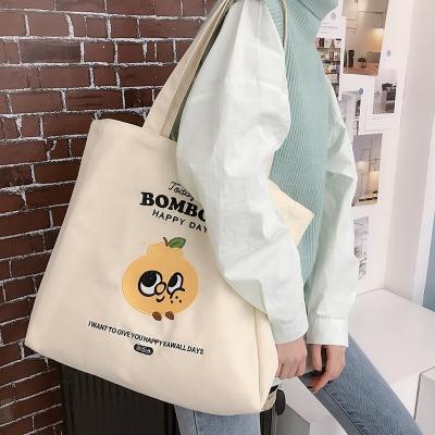 China Large Reusable Vintage Embroidery Cotton Canvas Tote Bags With Pocket for sale