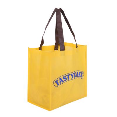 China Custom Logo Printing Portable Reusable Eco - Friendly PP Laminated Non Woven Shopping Bags for sale