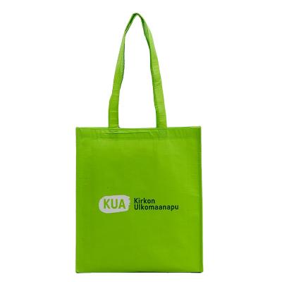 China Eco - Friendly Portable Reusable Custom RPET Laminated Non Woven Bag RPET Shopping Bag for sale