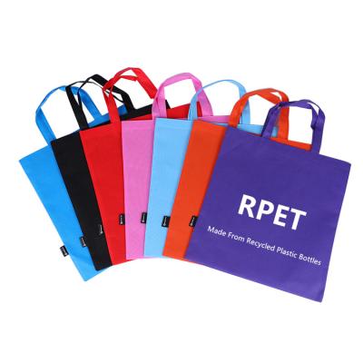 China Eco-friendly Portable Reusable Custom RPET Full Color Non Woven Shopping Tote Bag for sale