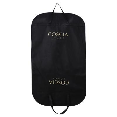 China Custom Logo Black Dust Proof Folding Storage Garment Suit Bag With Zipper for sale