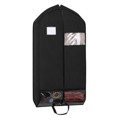 China Durable High Quality Renewable Black Color Dust Proof Garment Bags For Suit for sale