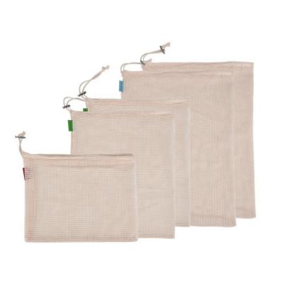 China High Quality Eco-Friendly Reusable Eco-Friendly Cotton Mesh Wash Bag With Latch for sale