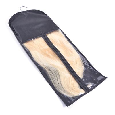 China Customized Folding Logo Silk Material Hair Extension Storage Bag for sale