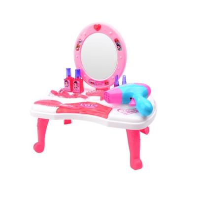 China Kids Girl's Makeup Vanity Mirror Dresser Dresser Set Eco-Friendly Girls Toys For Dress Up With Flashing Lights And Sounds Ages 3+ for sale