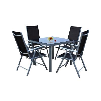 China Weather Resistant Lawn Backyard Garden Furniture Sets Outdoor 5PCS Patio Dining Set for sale