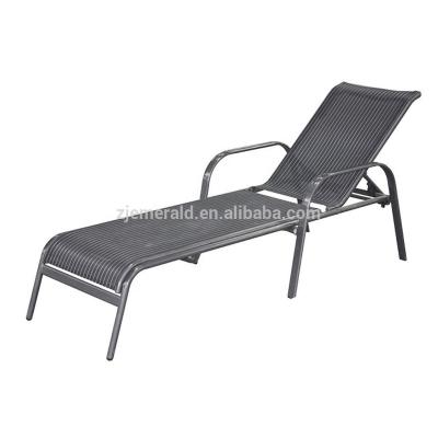 China Factory Price Stackable Outdoor Furniture Aluminum Portable Beach Sun Lounge Bed for sale