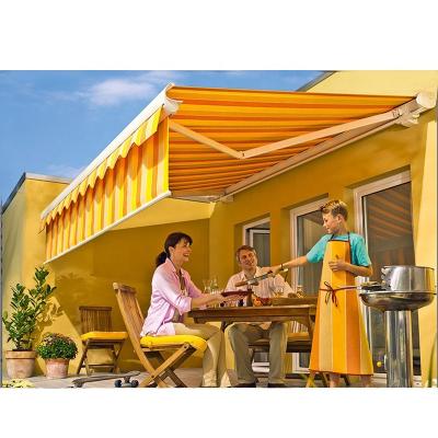 China Half-cassette aluminum remote control retractable balcony acrylic fabric tent for sale